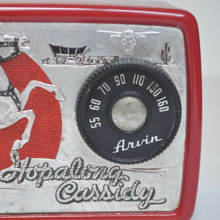 American 1950 Hopalong Cassidy Radio in rare red finish