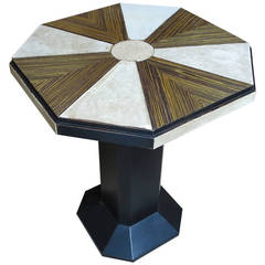 Art Deco Occasional Table in Maccasar Ebony and Shagreen