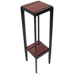 Art Deco Zebrawood Pedestal or Plant Stand