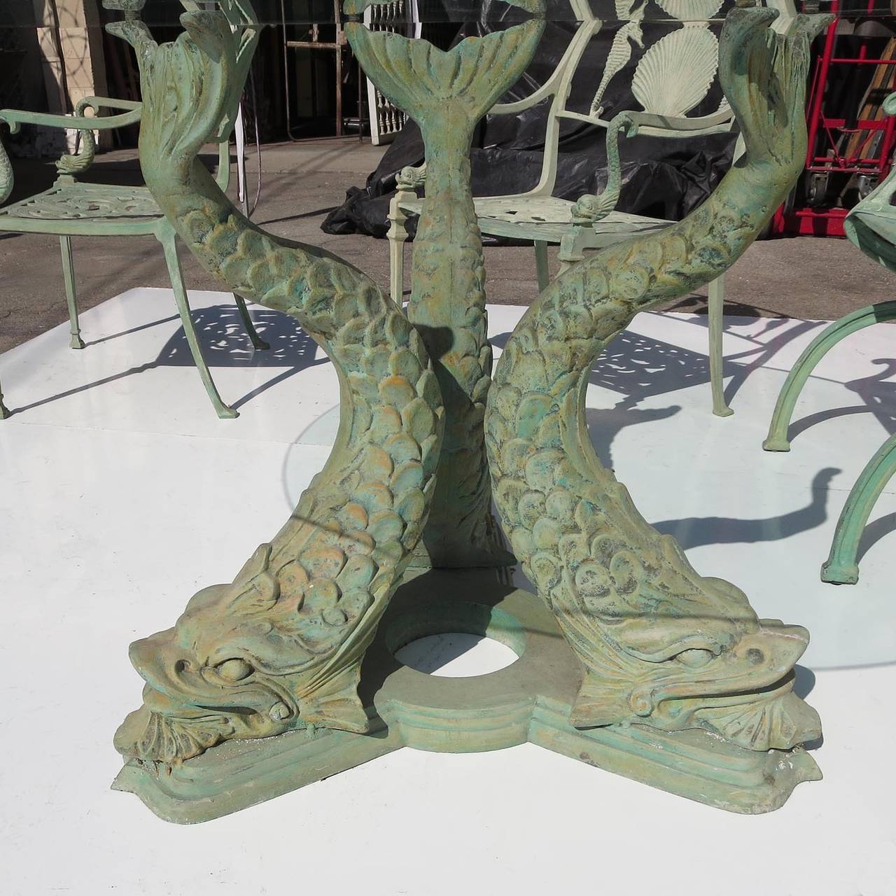 Mid-20th Century Seahorse and Shell Motif Patio Suite by Molla NYC