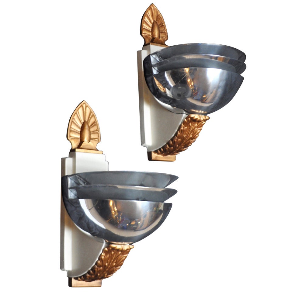 Art Deco Wall Sconces - 3 Tiered 