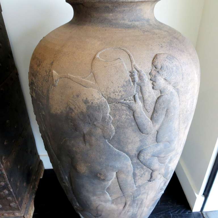 Monumental Rookwood Art Deco Garden Urns Dated 1926