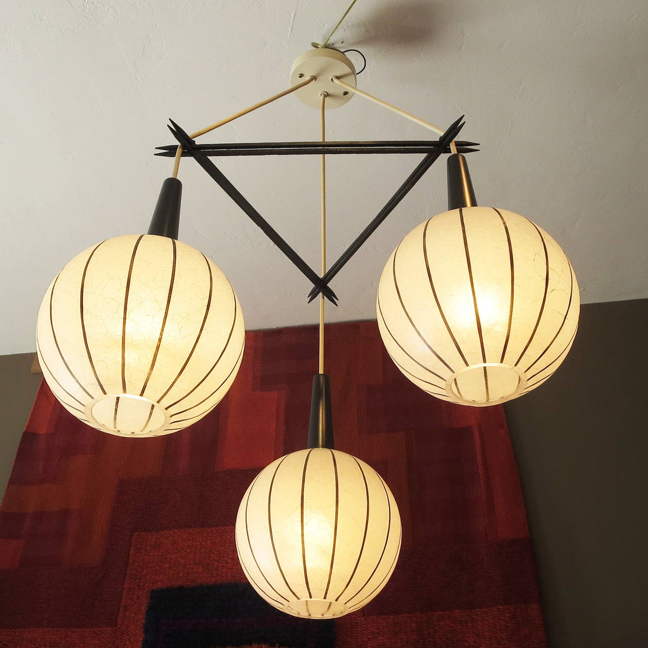 Mid-Century Danish Triple Hanging Lamp