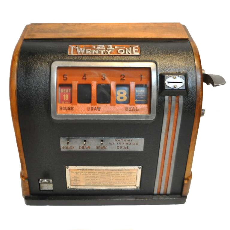 Twenty-One Countertop Gum Ball Vendor Gambling Game