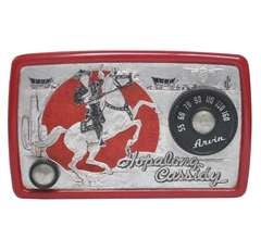 Vintage 1950 Hopalong Cassidy Radio in rare red finish