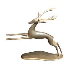 Vintage Leaping Bronze Stag by Karl Hagenauer
