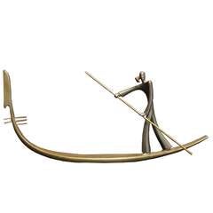 Bronze Gondola Sculpture by Karl Hagenauer Bronze Gondola Sculpture by Karl Hagenauer