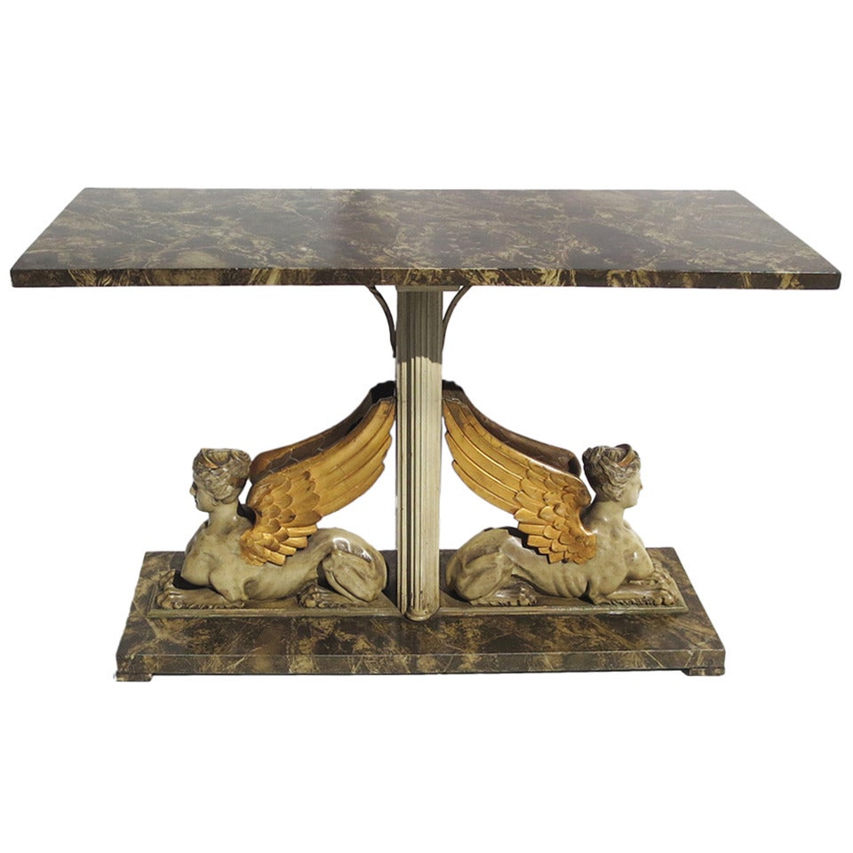 Neo Classical Sphinx Console Table