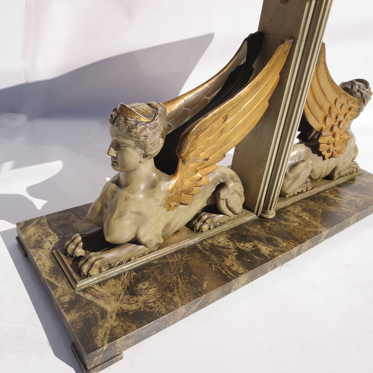 Mid-20th Century Neo Classical Sphinx Console Table