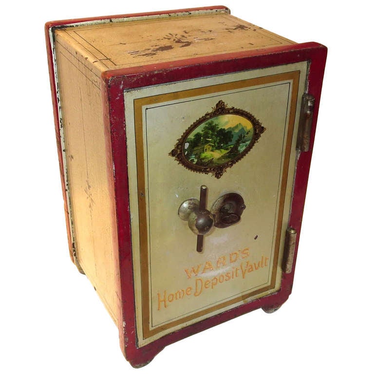 Ward's "Home Deposit Vault" Miniature Safe with Key at 1stDibs wards
