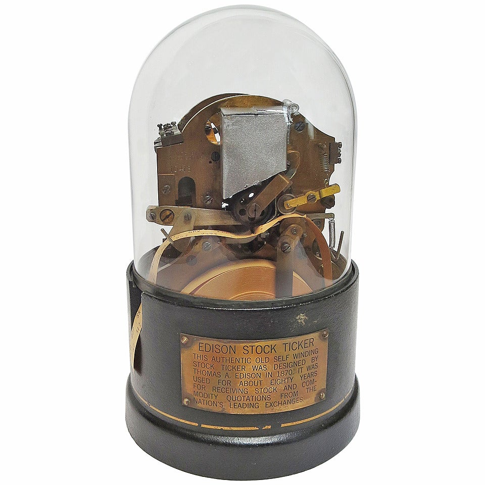Original Wall Street Stock Ticker by Thomas Edison