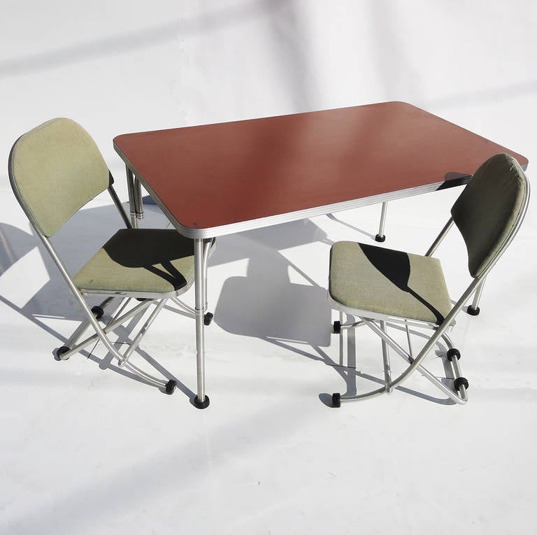 RETIREMENT SALE!!!  EVERYTHING MUST GO - CHECK OUT OUR OTHER ITEMS.				

While most of the 1930s metal furniture designers were focused on tubular chrome, Warren McArthur created timeless forms in brushed aluminum. All tubes were joined with