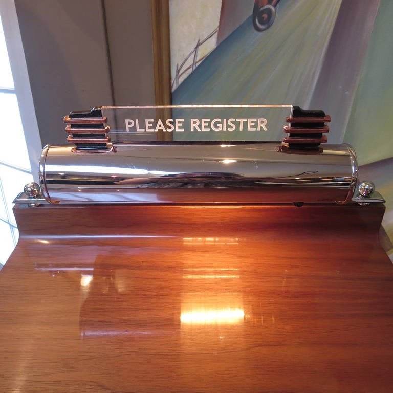 Art Deco Restored Podium, Lectern or Hostess Stand In Excellent Condition In North Hollywood, CA