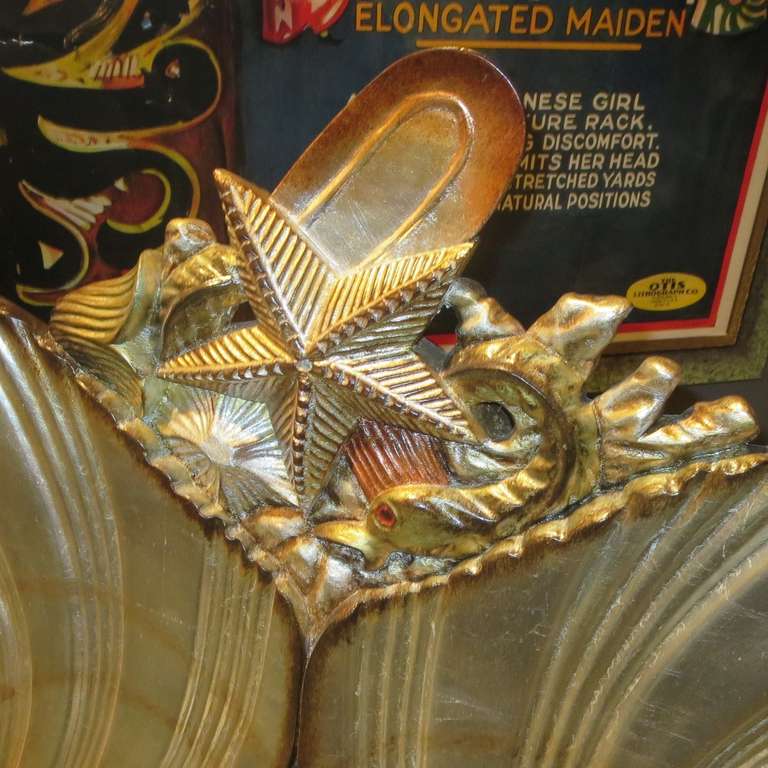 Italian Venetian Carved and Gilded Grotto Bench