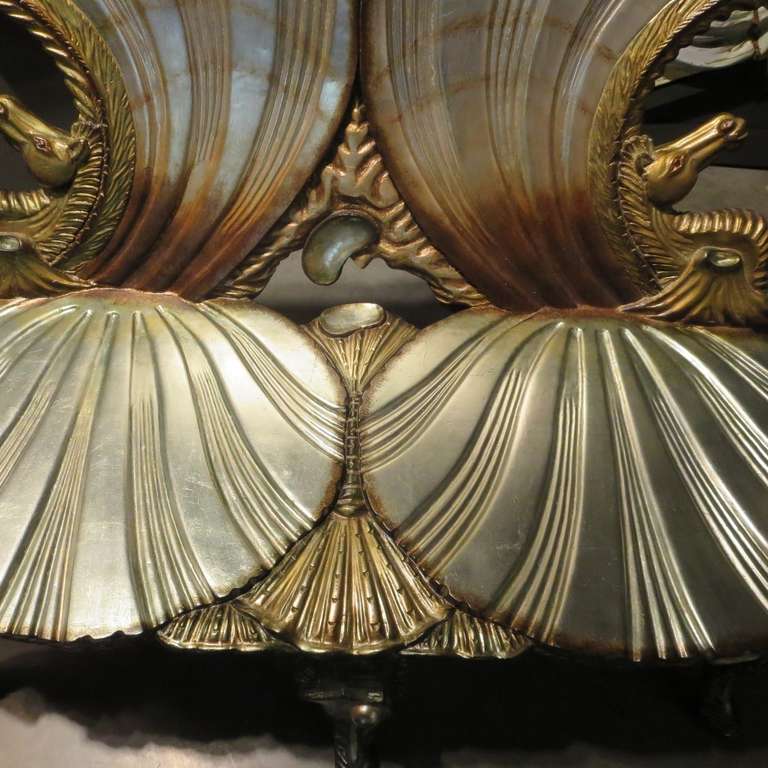 Venetian Carved and Gilded Grotto Bench In Excellent Condition In North Hollywood, CA