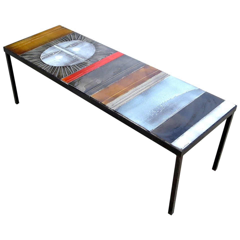 Glazed Tile Coffee Table by Roger Capron