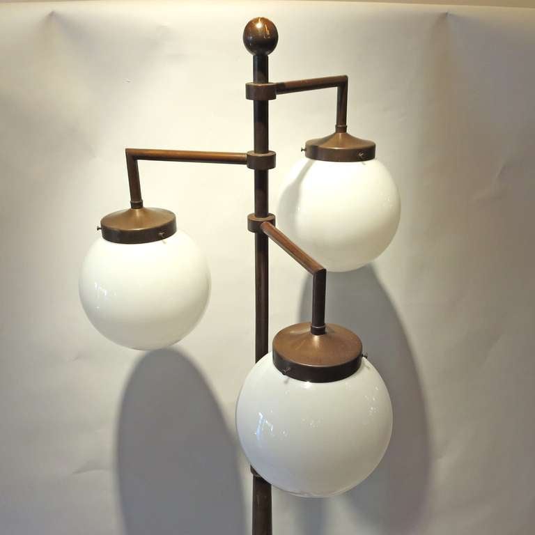 Mid-Century Modern Stylized Bronze Mid Century Floor Lamp