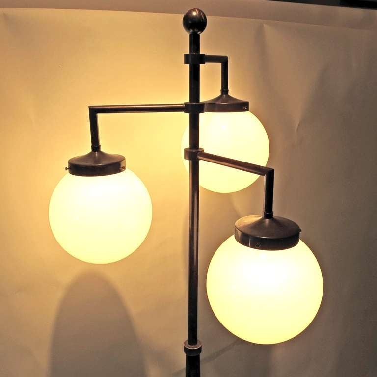 Mid-20th Century Stylized Bronze Mid Century Floor Lamp