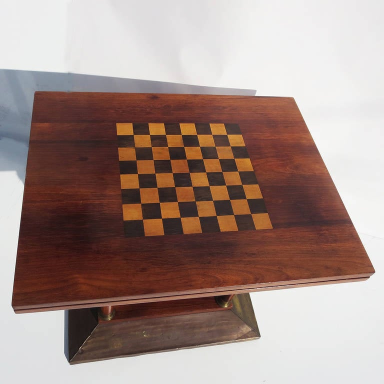 Hammered Expanding Art Deco Game Table in Rosewood