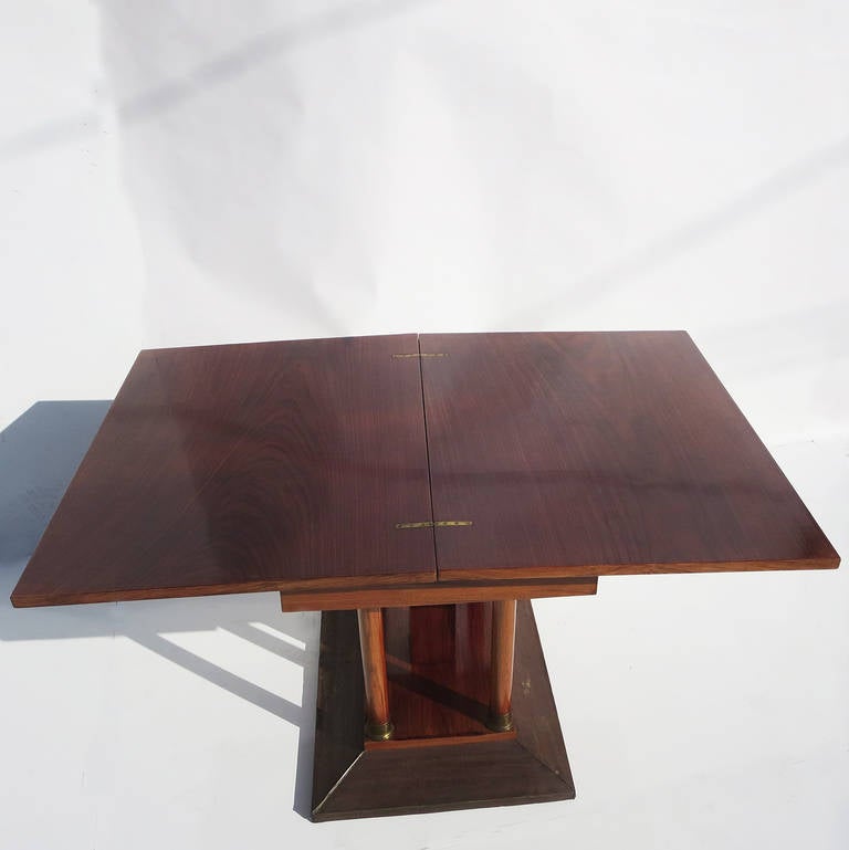 Mid-20th Century Expanding Art Deco Game Table in Rosewood