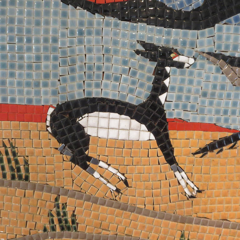 Wall Hanging Tile Mosaic in a Western Theme 2