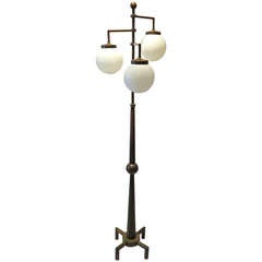 Stylized Bronze Mid Century Floor Lamp