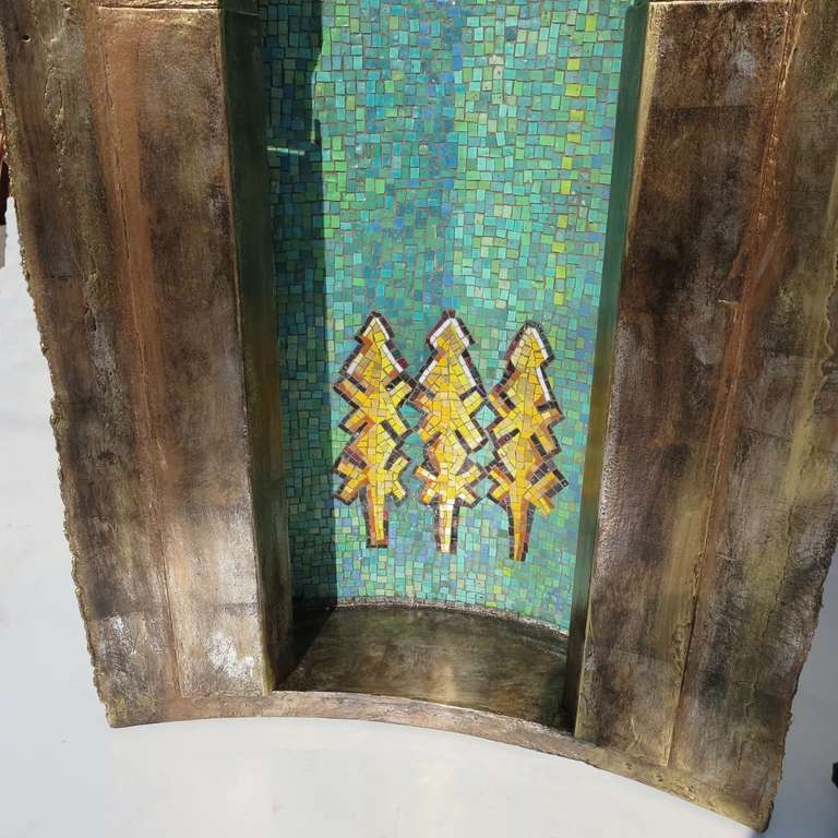 Mid-Century Modern Lighted Mosaic Columns from SS Santa Rosa Ocean Liner - 7 Available