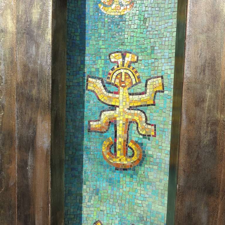 American Lighted Mosaic Columns from SS Santa Rosa Ocean Liner - 7 Available