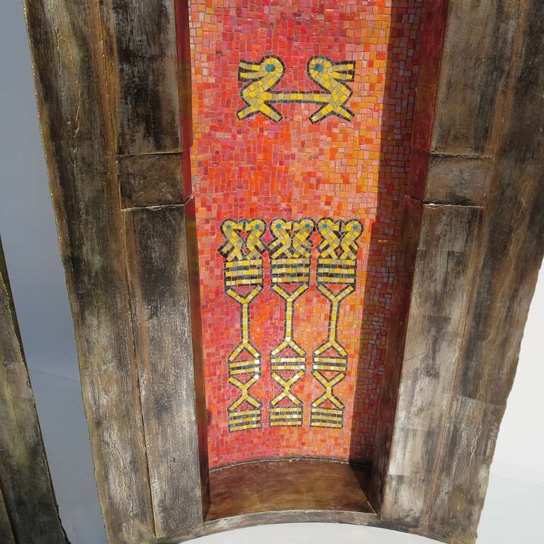 Mid-20th Century Lighted Mosaic Columns from SS Santa Rosa Ocean Liner - 7 Available