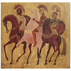 Stylized Large-Scale Roman Themed Triptych