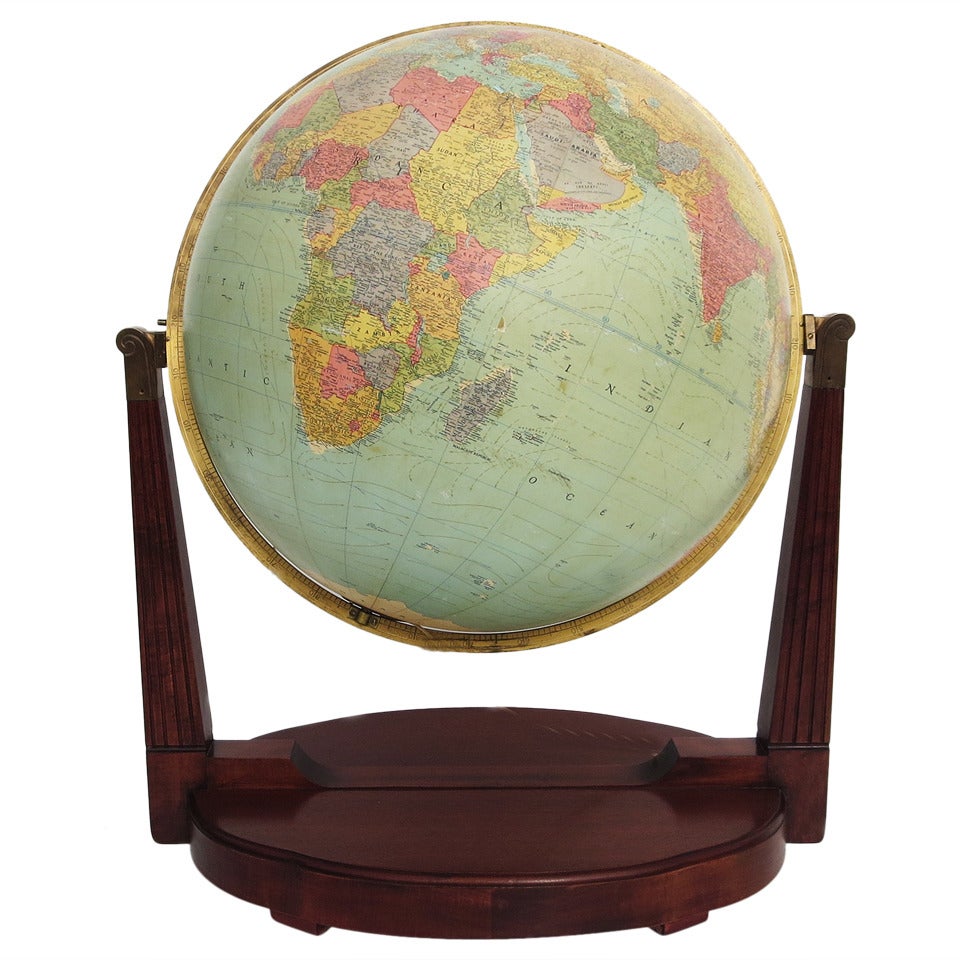 Massive Lighted Terrestrial "Eisenhower" Library Globe