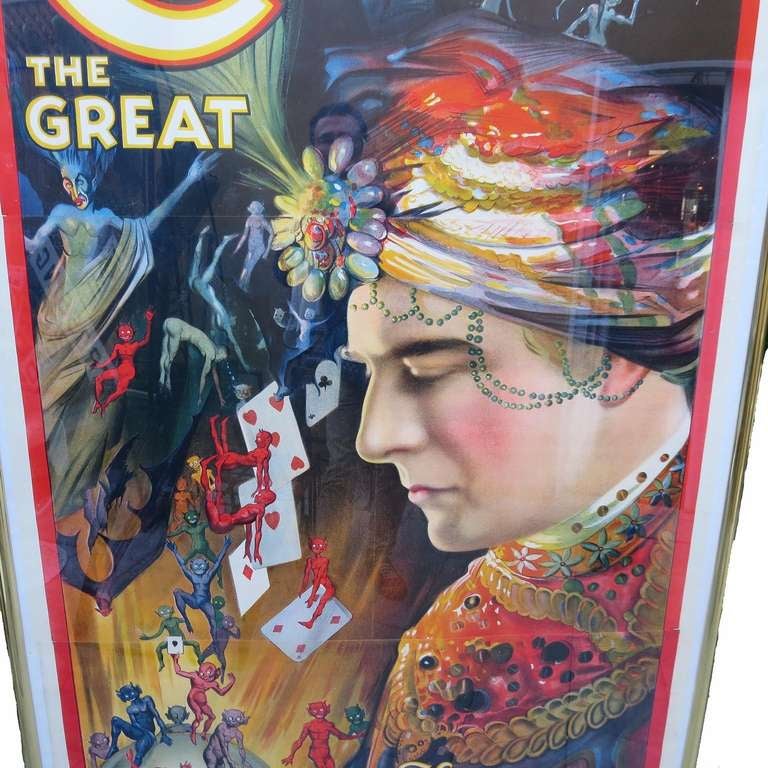 Victorian Carter the Great Framed Magic Poster