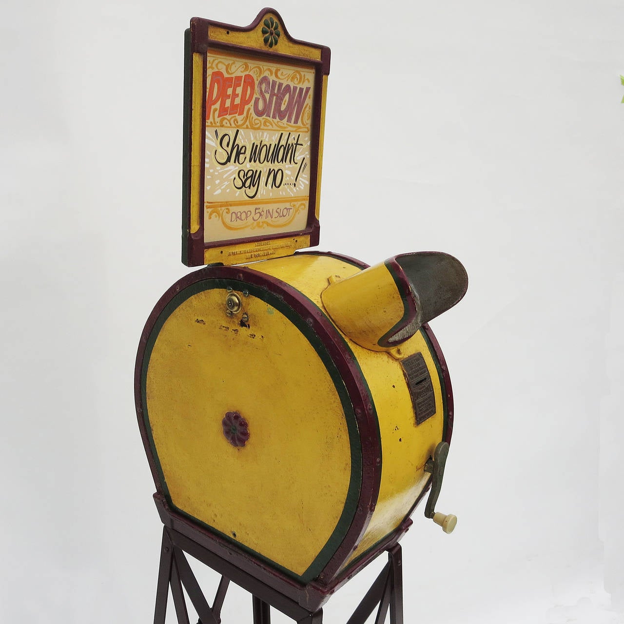 Early 20th Century Penny Arcade Mutoscope Hand Cranked 