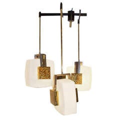 Vintage A Mobile Shaped Modernist Chandelier by Arredoluce