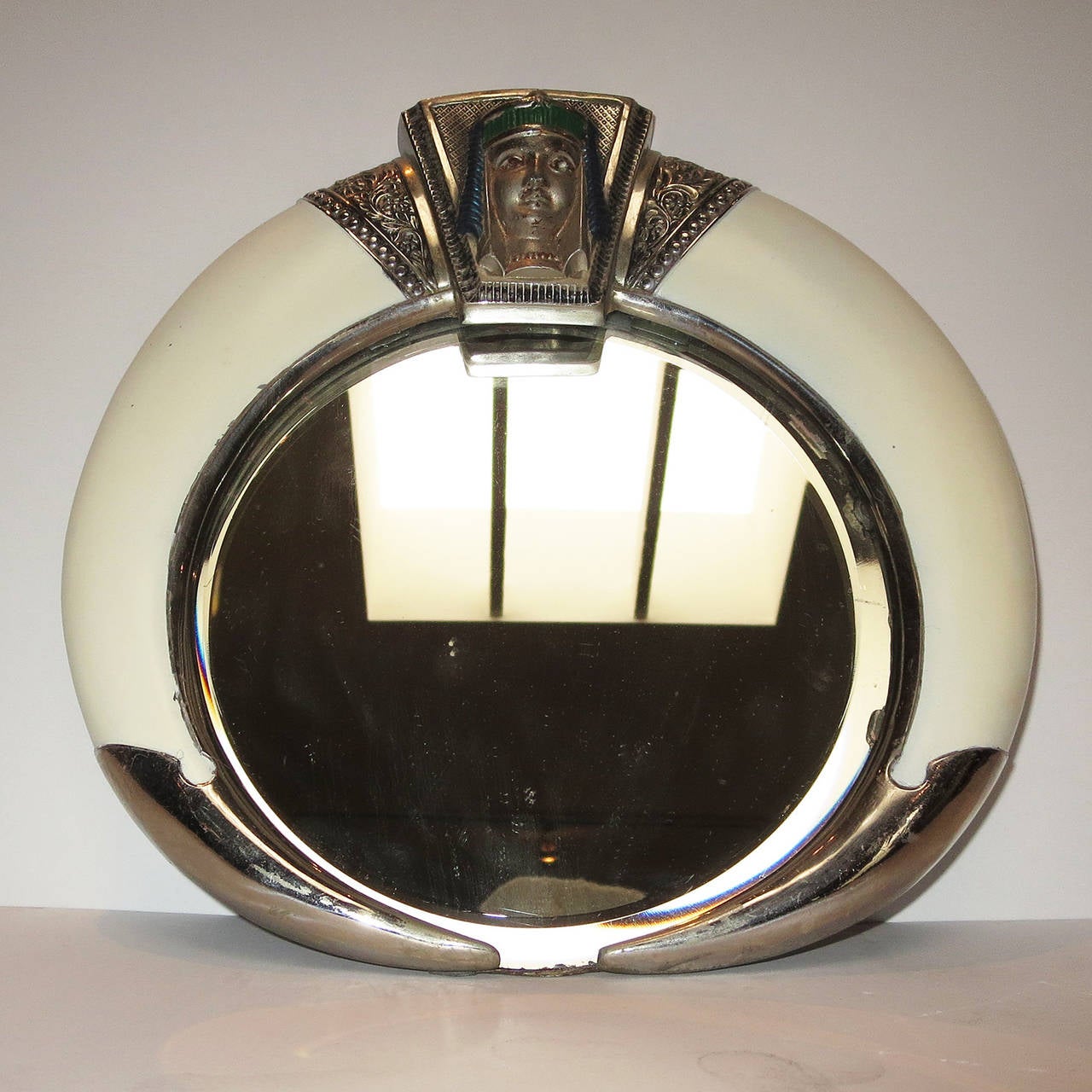 Shriners Fraternal Painted Metal Wall Mirror at 1stDibs