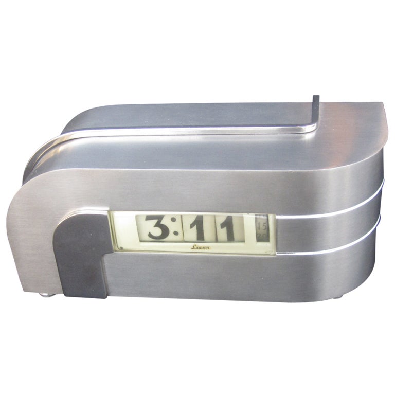 Streamlined Zephyr Clock by Kem er at 1stDibs