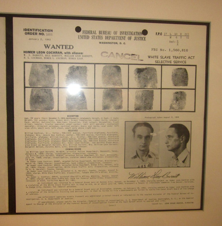 1930s wanted poster