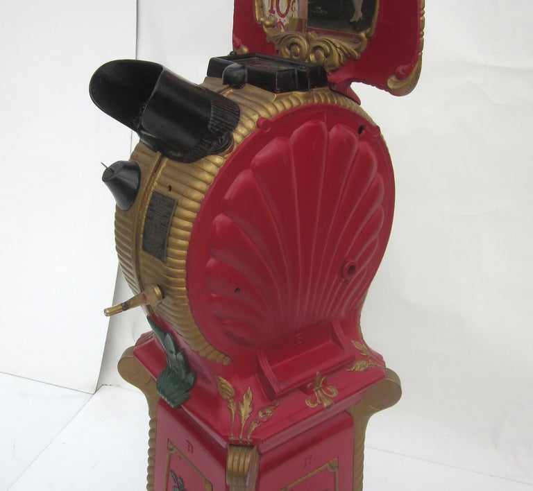Before the dawn of motion pictures, there was the Mutoscope. Employing a simple mechanism of rotating a wheel of sequenced photos with a hand crank, one could experience actual moving pictures. These were popular in Penny Arcades up until the