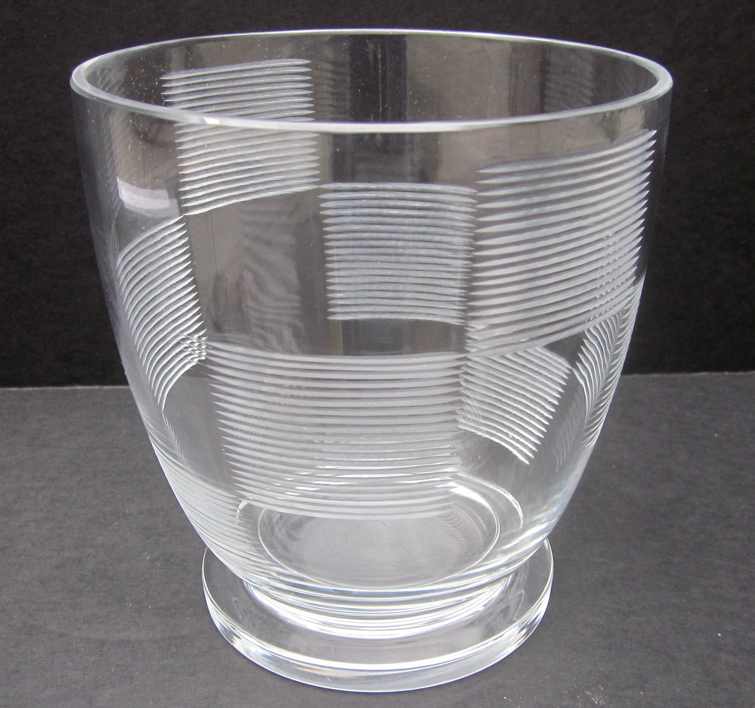 Walter Dorwin Teague Etched Vase for Steuben