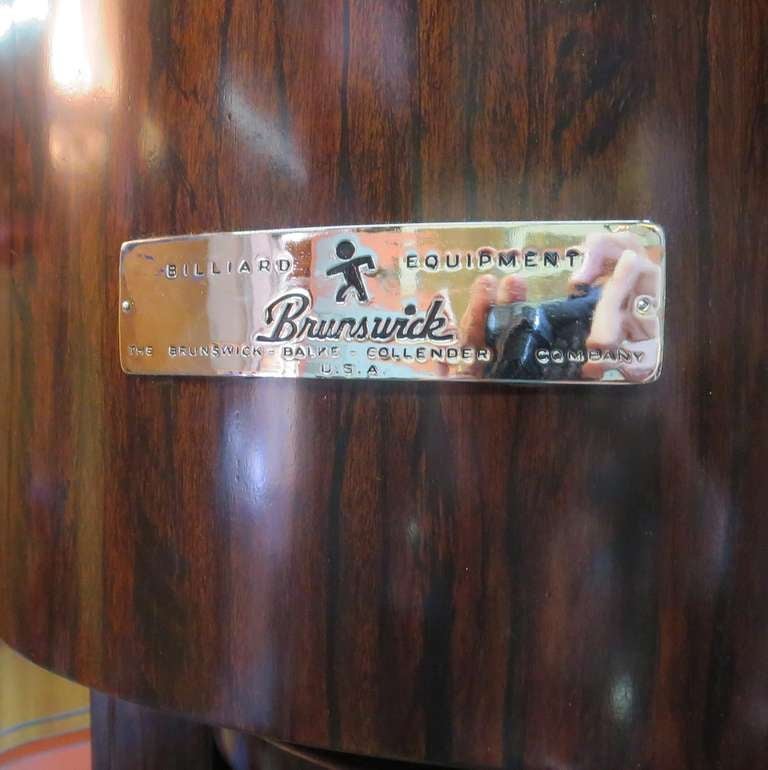 American Brunswick Art Deco Standing Pool Cue Carousel
