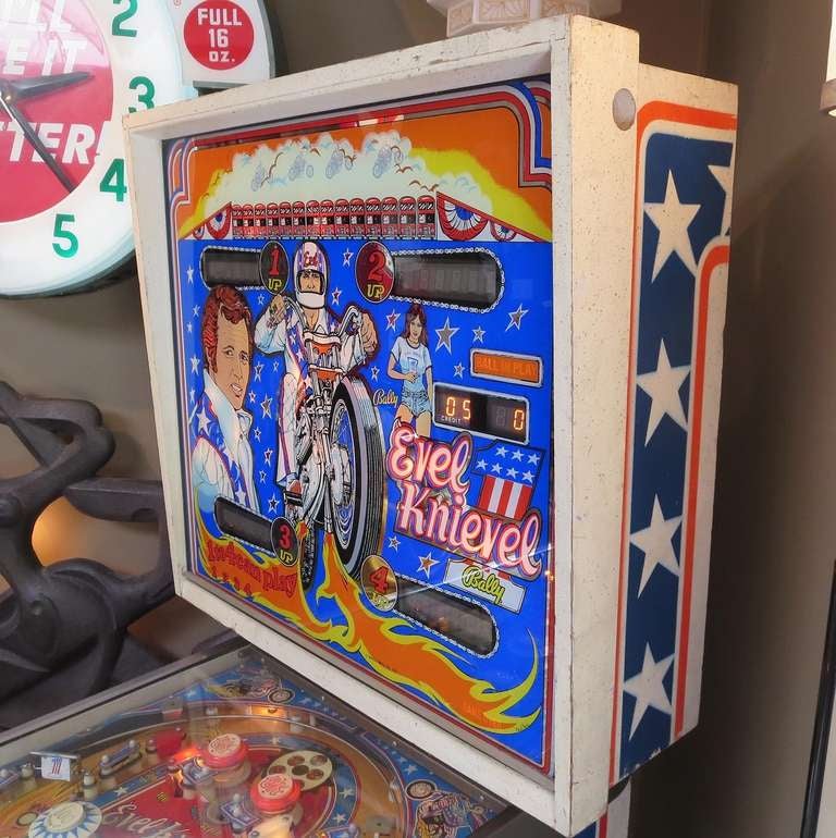 Evel Knievel Pinball Machine by Bally In Good Condition In North Hollywood, CA