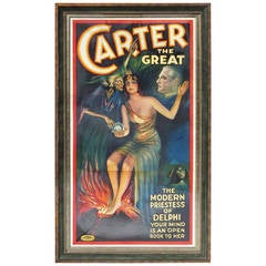 Large Three-Sheet Carter the Great Lithographed Poster