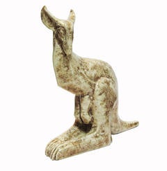 Joseph Mougin Glazed Ceramic Kangaroo Sculpture