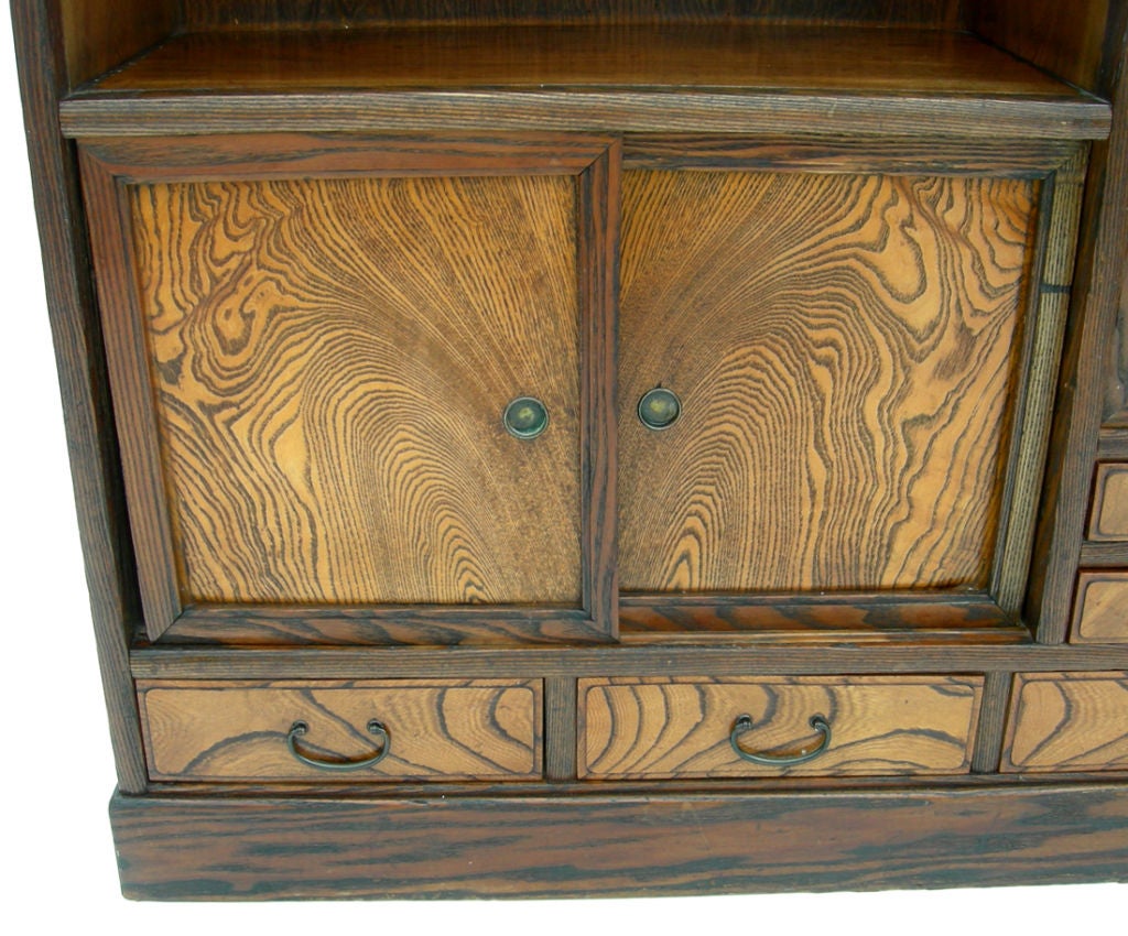 20th Century Elm Wood Chinese Tansu Cabinet