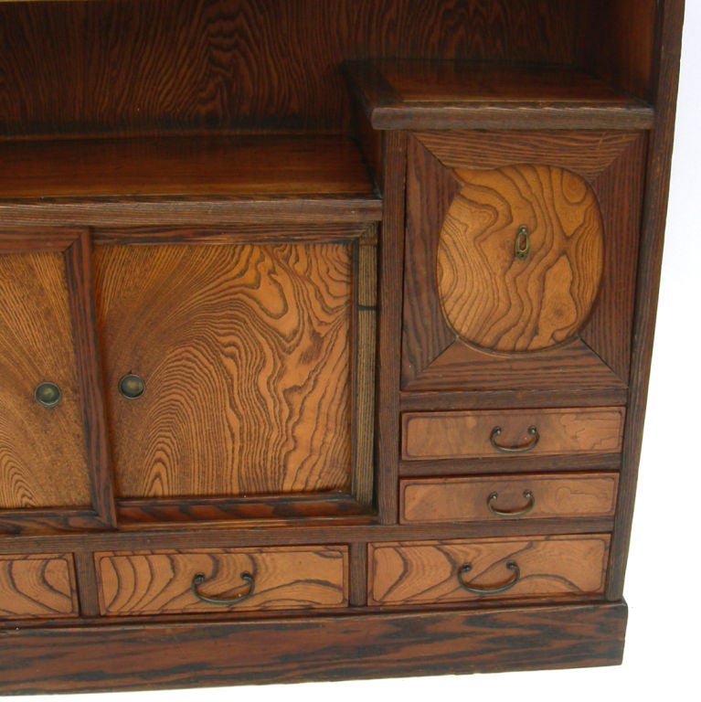 Elm Wood Chinese Tansu Cabinet 1