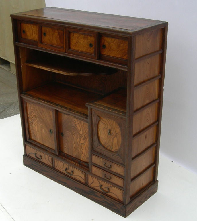 Elm Wood Chinese Tansu Cabinet 4