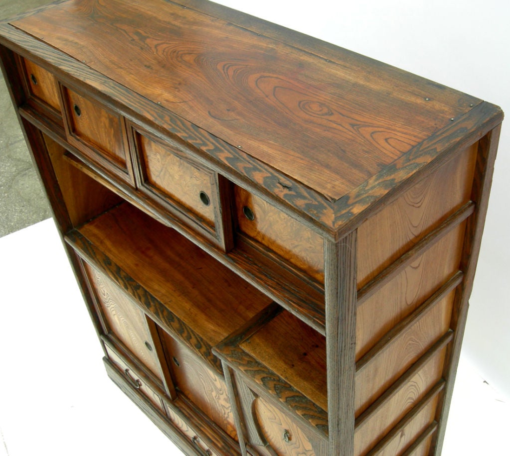 Elm Wood Chinese Tansu Cabinet 5