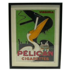 Art Deco Pelican Cigarettes Poster