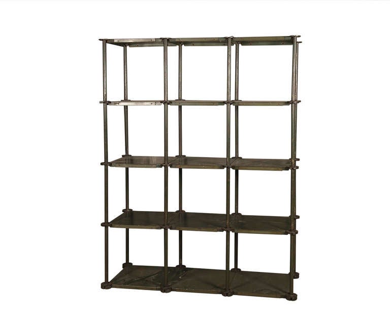 French Industrial Shelving Unit