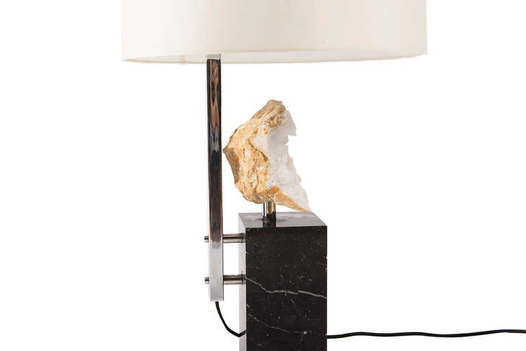 French Pair of Mineral Table Lamps